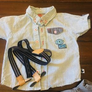 suspenders set 3pc baby boy gentlemen